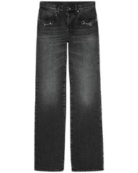 Gucci - Baumwoll-Denim-Hose Mit Horsebit - Lyst