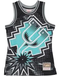 Mitchell & Ness - Fitness ,Veelkleurig ,Polyester Nba Basketbal Tanktop Zwart - Lyst
