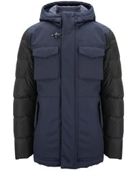 Fay - Jassen ,Blauw Jack Met Drukknopen En Rits - Lyst