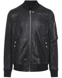 Rick Owens - Jassen ,Zwart ,Katoen Classic Flight Jacket - Lyst