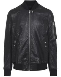 Rick Owens - Jassen ,Zwart ,Katoen Classic Flight Jacket - Lyst