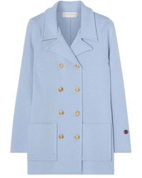 BUSNEL - Jassen ,Blauw ,Wol Victoria Jacket Ice - Lyst