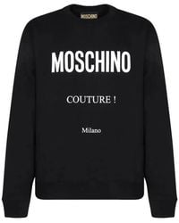 Moschino - Hoodies & Sweatvesten ,Zwart ,Zwarte Truien Voor Mannen - Lyst