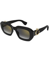 Cartier - Stilvolle schwarze sonnenbrille - Lyst