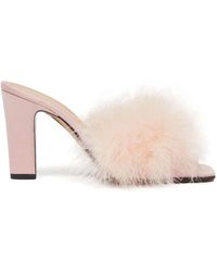 Maison Margiela - Rosa sandalen mit federn - Lyst