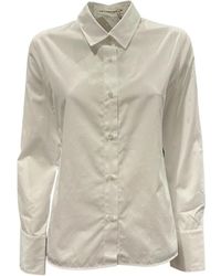 Lis Lareida - Overhemden ,Wit ,Katoen Klassieke Katoenen Blouse Met Knoopsluiting - Lyst