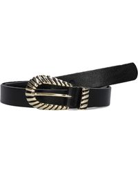 Notre-v - Accessoires ,Zwart ,Leer Riem - Lyst