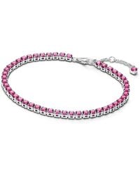 PANDORA - Bracelet tennis rose scintillant en argent sterling orné de cristaux de la collection Timeless 16 cm 591469C04-16 - Lyst