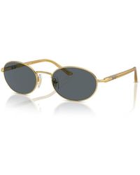 Persol - Accessoires ,Geel ,Elegante Metalen En Acetaat Zonnebril - Lyst