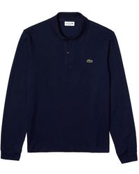 Lacoste - Tops ,Blauw ,Katoen Klassieke L.12.12 Polo Met Lange Mouwen - Lyst