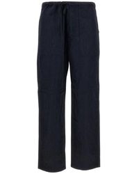 Kaptain Sunshine - Broeken ,Blauw ,Katoen Wide-Leg Katoenen Joggingbroek - Lyst