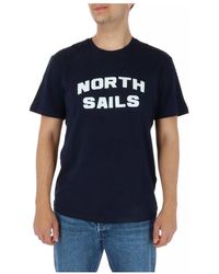 North Sails - Magliette uomo blu con collo rotondo - Lyst