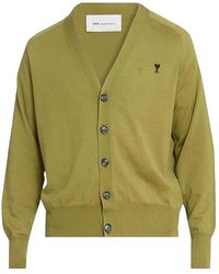 Ami Paris - Truien & Vesten ,Groen ,Cardigan Fin Amd - Lyst