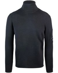 C.P. Company - Schwarze sweaters mit lens detail - Lyst