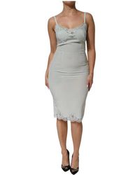 Dolce & Gabbana - Elegante Zijden Kant Slip Jurk - Lyst