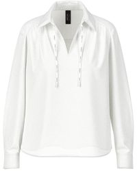 Marc Cain - Overhemden ,Wit ,Ramie Slip Blouse - Lyst