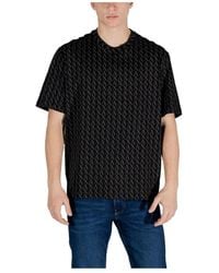 ARMANI EXCHANGE - Schlichtes, Kurzärmeliges T-Shirt Mit Rundhalsausschnitt - Lyst
