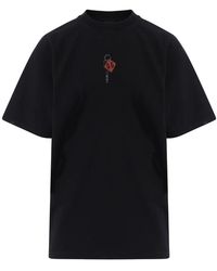 44 Label Group - Katoenen T-Shirt Met Logoprint - Lyst