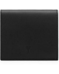 Ami Paris - Portemonnee Van Koeienleer Met Bifold - Lyst