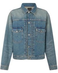 Roberto Cavalli - Blauwe Denim Jas - Lyst