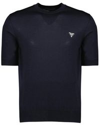 Prada - Superfijne Wollen Trui Met Ronde Hals - Lyst