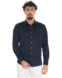 Gran Sasso - Langarmhemd Aus Baumwolle Mit Französischem Kragen - Lyst