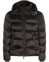 Moorer - Jassen ,Zwart ,Leer Brett Hooded Down Jacket - Lyst