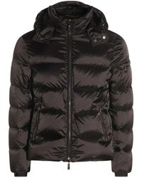Moorer - Jassen ,Zwart ,Leer Brett Hooded Down Jacket - Lyst