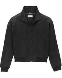 Saint Laurent - Logo Satin Bomber Jacket - Lyst