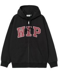 Carhartt - Hoodies & Sweatvesten ,Zwart ,Katoen Robuuste Hooded Sweat Jacket - Lyst