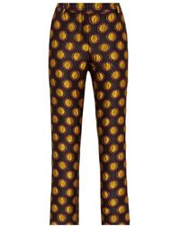 La DoubleJ - Broeken ,Veelkleurig ,Polyester Winter Sun Cigarette Broek - Lyst