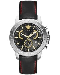 Versace - New chrono leder chronograph uhr - Lyst