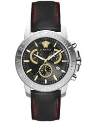 Versace - New chrono cronografo in pelle - Lyst