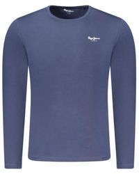 Pepe Jeans - Blauer rundhals-tee für männer - Lyst