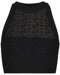 Balmain - Sleeveless Tops - Lyst