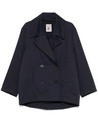 Semicouture - Dunkelblaue Doppelreiher Jacke - Lyst