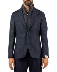 Paoloni - Jassen ,Blauw ,Leer Tailored Jacket - Lyst