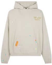 GALLERY DEPT. - Hoodies & Sweatvesten ,Grijs ,Katoen Paint Logo Hoodie - Lyst