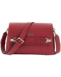 Guess - Rote Flap Crossbody Tasche - Lyst