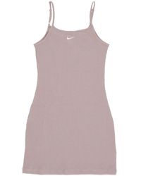 Nike - Fitness ,Katoen Rib Gebreide Jurk Essentials - Lyst