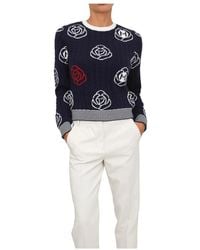 Marella - Truien & Vesten ,Blauw ,Katoen Maglia-Canottiera-Top - Lyst