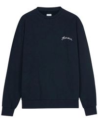 flâneur - Hoodies & Sweatvesten ,Blauw ,Katoen Signature Sweater - Lyst
