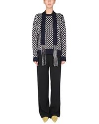 Jil Sander - Truien & Vesten ,Zwart ,Wol Rondgebreide Trui - Lyst