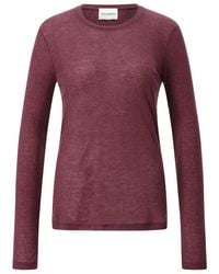 Closed - Geripptes Langarmshirt Aus Wollmischung - Lyst
