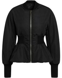Alaïa - Jassen ,Zwart ,Nylon Nylon Peplum Bomber - Lyst