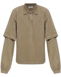 Agolde - Tops ,Grijs ,Katoen Curren Double Sleeve Polo - Lyst