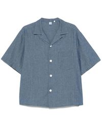 Aspesi - Overhemden ,Blauw ,Blauw Casual Overhemd Voor Mannen - Lyst