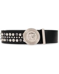 Versace - Medusa Biggie Embellished Belt 1.6" - Lyst