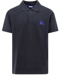 Burberry - Schwarzes t-shirt mit ekd-stickerei - Lyst