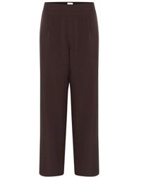Saint Tropez - Weite dunkle eiche hose - Lyst